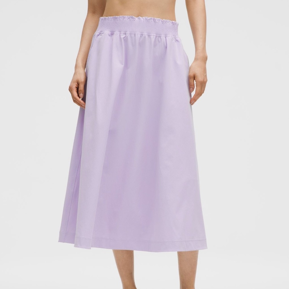 lululemon Lilac Stretch Woven Midi Skirt